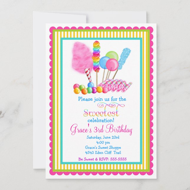 Candy Circus Invitations (Front)