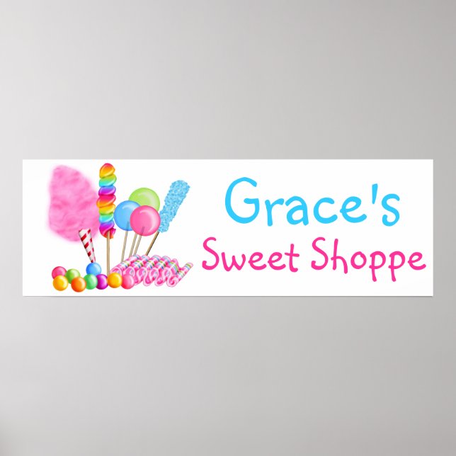 Candy Circus Sweet Shoppe Banner Poster (Front)