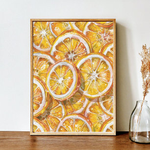 Candy Citrus Swirl – Fun Retro Citrus Candy  Poster