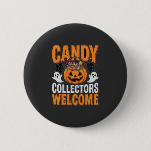 Candy Collectors Welcome Halloween Pumpkin 2 Inch Round Button