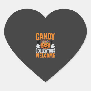 Candy Collectors Welcome Halloween Pumpkin Heart Sticker