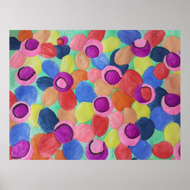 Candy Colored Flowers Poster (Front)