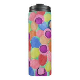 Candy Colored Flowers Thermal Tumbler