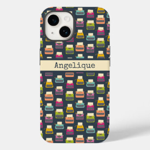 Candy Coloured Vintage Typewriters Patterned Case-Mate iPhone 14 Case