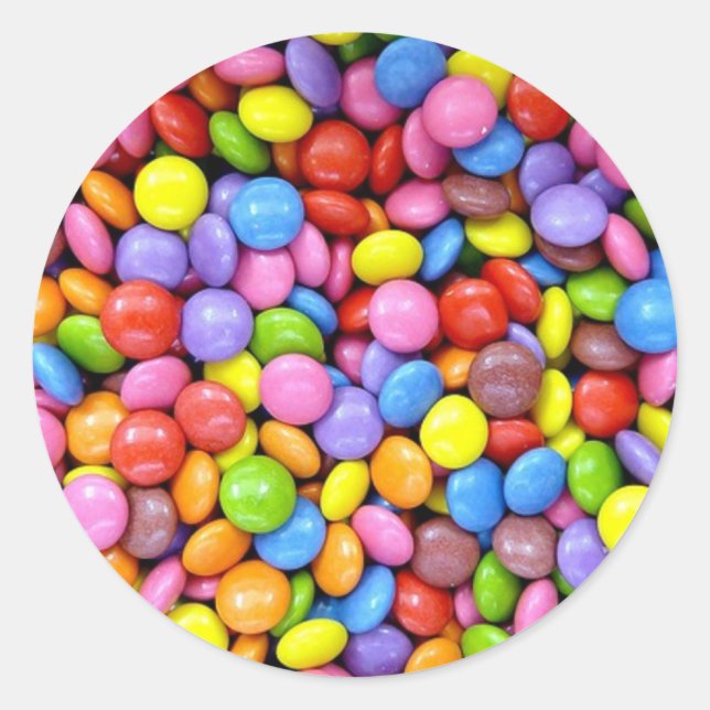 Candy: Colourful Confectionery Classic Round Sticker (Front)