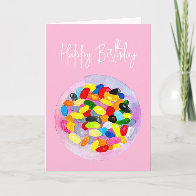 Candy colourful sweet jelly lollies card (Front)