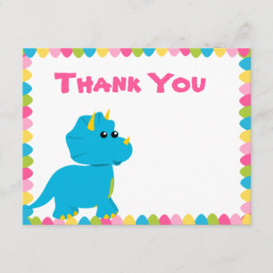 Candy Colours Dino Thank You Card
