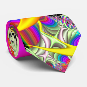 Candy Colours Double-sided Fractal Tie