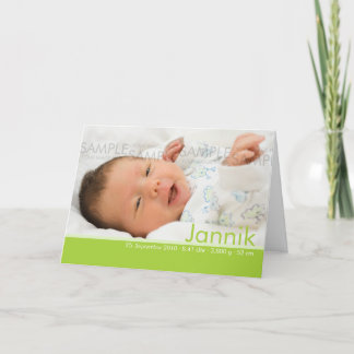 Candy Colours Geburtskarte - Baby Announcement