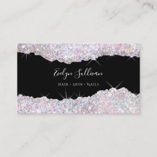 candy colours glitter business card
