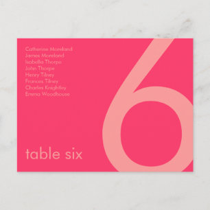 Candy Colours Pink Guest Seating Postcard