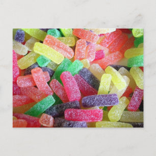 Candy colours postcard