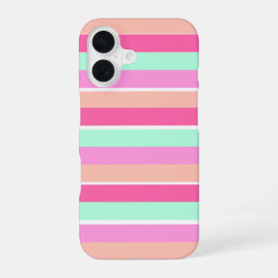 Candy Colours Stripes iPhone 16 Case