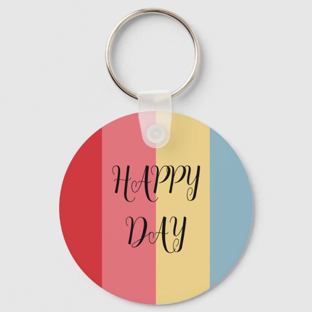 Candy Colours Vertical Striped Keychain (Front)