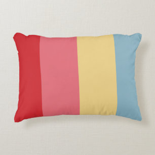 Candy Colours Vertical Stripes Accent Pillow