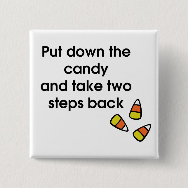 Candy Corn 2 Inch Square Button (Front)