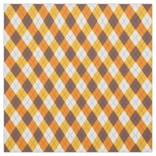 Candy Corn Argyle Autumn Fall Diamond Pattern Fabric
