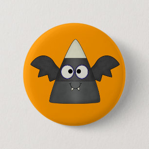 Candy Corn Bat 2 Inch Round Button