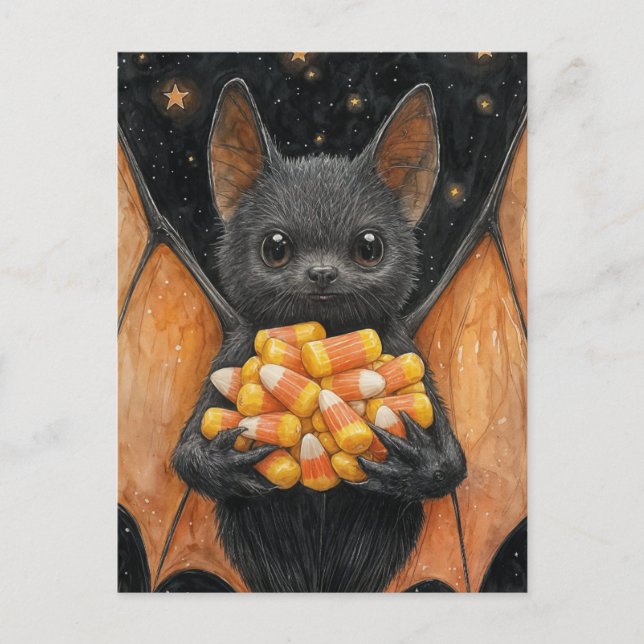 Candy Corn Bat Postcard (Front)