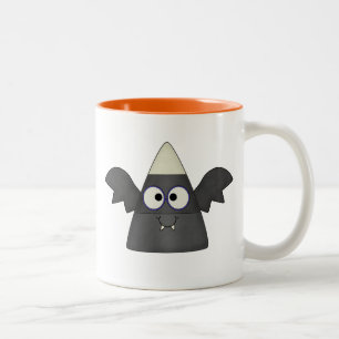 Candy Corn Bat Two-Tone Coffee Mug