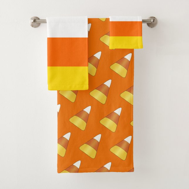 Candy Corn Bathroom Towel Set (Insitu)