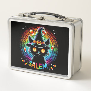 Candy corn black cat Salem lunch box