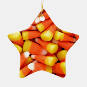 CANDY CORN CERAMIC ORNAMENT