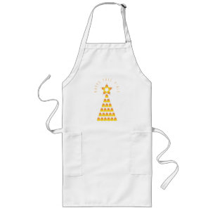 Candy Corn Christmas Tree Fall Greeting Card T-Shi Long Apron