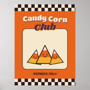Candy Corn Club Retro Halloween Wall Art