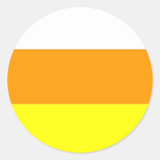 Candy Corn Colour Classic Round Sticker