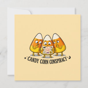 Candy Corn Conspiracy Cute Halloween Costume Invitation