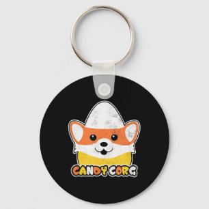 Candy Corn Corgi Halloween Dog Candy Corg Men Keychain