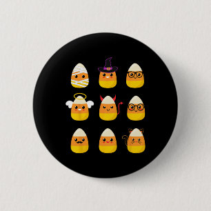 Candy Corn Costume Characters - Cute Halloween Kid 2 Inch Round Button