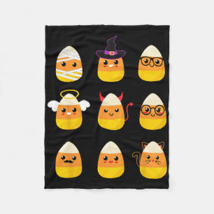 Candy Corn Costume Characters - Cute Halloween Kid Fleece Blanket