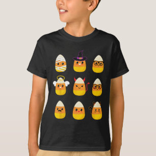 Candy Corn Costume Characters - Cute Halloween Kid T-Shirt