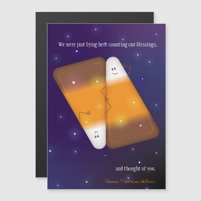 Candy Corn Couple Greeting Card (Front/Back)