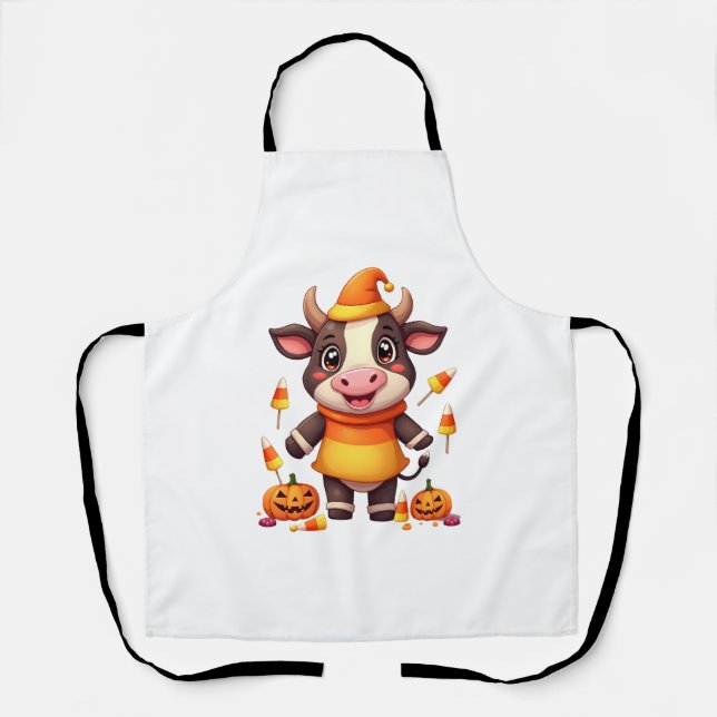 Candy Corn Cow Apron (Front)
