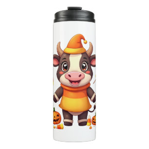 Candy Corn Cow Thermal Tumbler