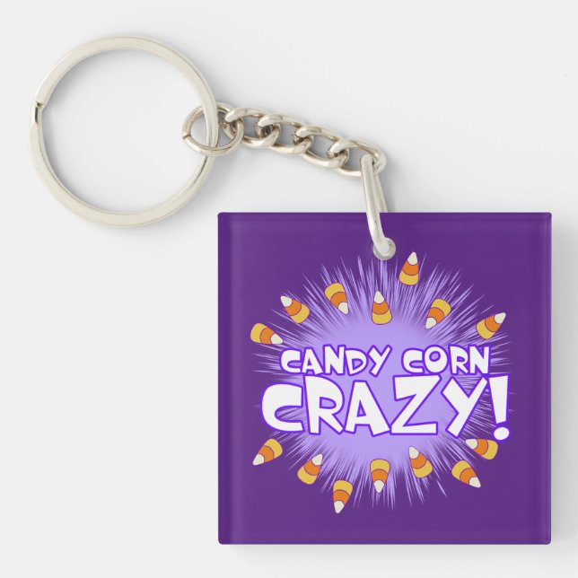 Candy Corn CRAZY! Keychain (Front)