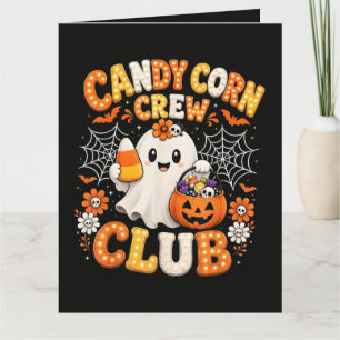 Candy Corn Crew Ghost Halloween Card