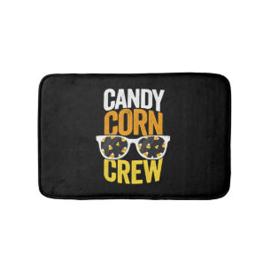 Candy Corn Crew Halloween TShirt Party Sunglasses  Bath Mat