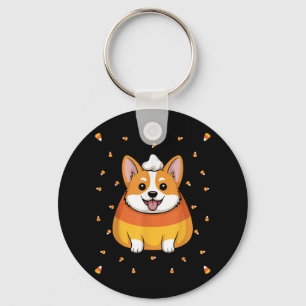 Candy Corn Cute Corgi Dog Spooky Halloween Men Wom Keychain