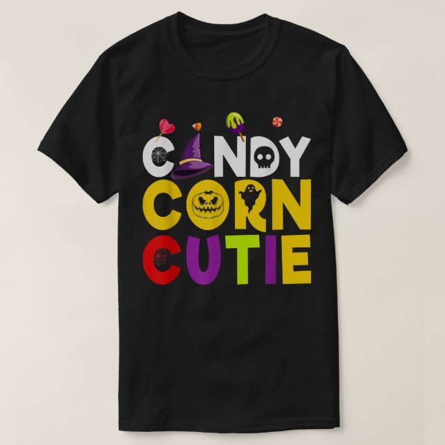 Candy Corn Cutie Lollipop  T-Shirt (Design Front)