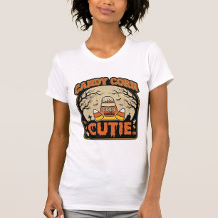 Candy Corn Cutie Vintage Halloween Vector Design_1 T-Shirt