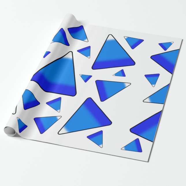 Candy Corn Dark Blues Wrapping Paper (Unrolled)
