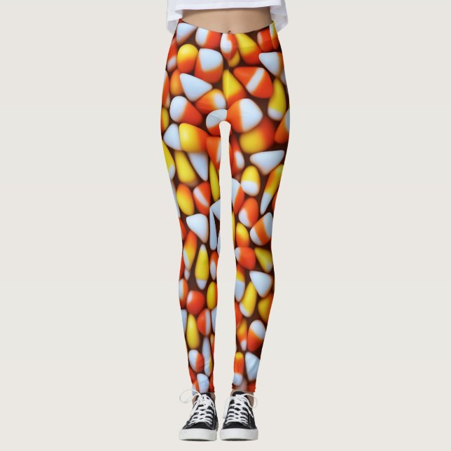 Candy Corn Design  Leggings (Front)