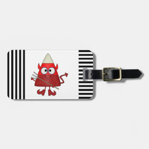 Candy Corn Devil Halloween Luggage Tag