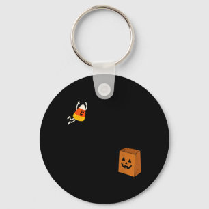 Candy Corn Dive Funny Halloween Snack Humour Desig Keychain