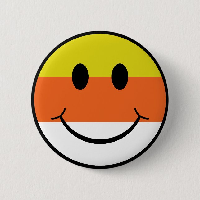 Candy Corn Face 2 Inch Round Button (Front)