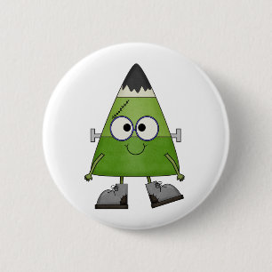 Candy Corn Frankenstein Halloween 2 Inch Round Button